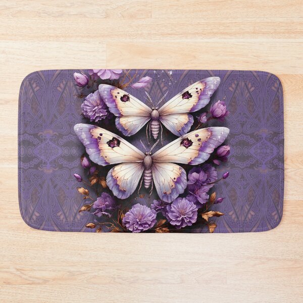 Item preview, Magical Moths with Violet Flowers designed and sold by Eva Nev.