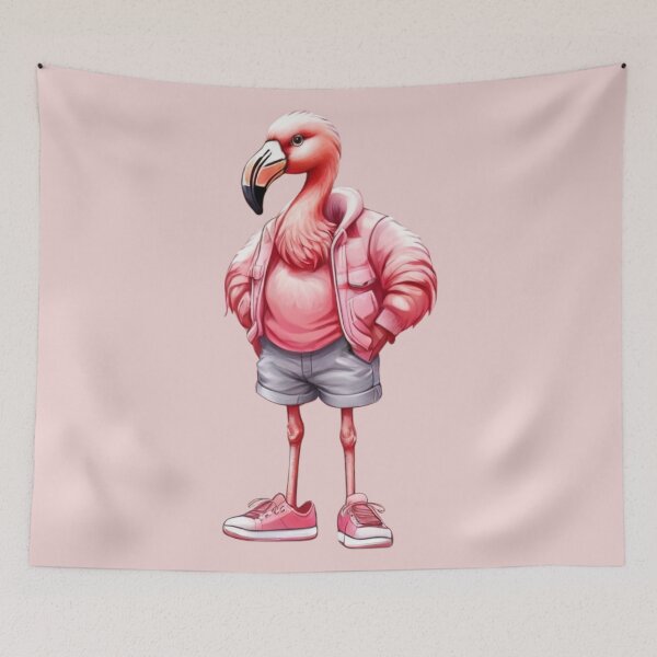 Item preview, Stylish flamingo dude in pink sneakers on vacation. designed and sold by SaraSumi.