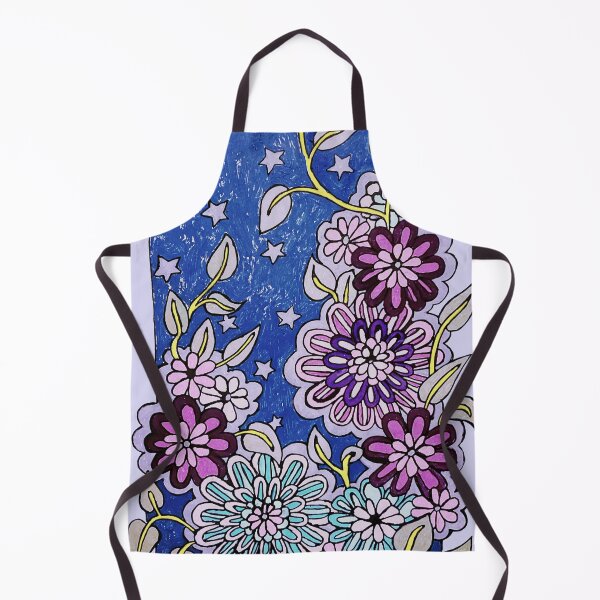 Item preview, Blue Pink Flowers Green Leaves designed and sold by Fransyn.