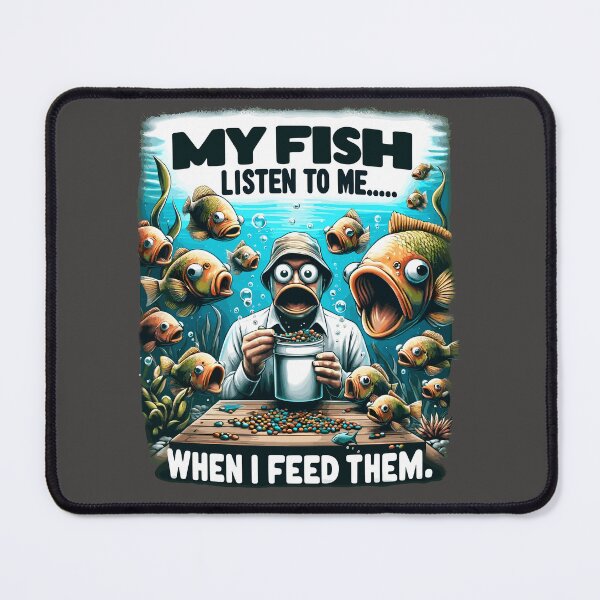 Item preview, Funny motif for aquarists, fish feeding designed and sold by FinFriends.