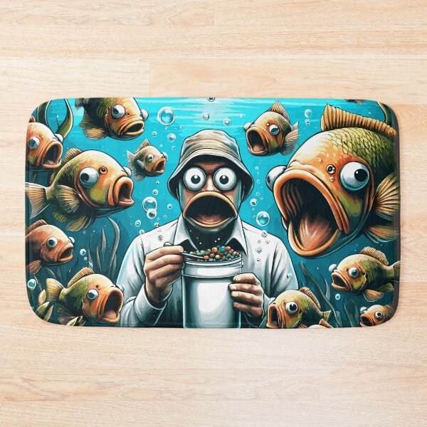 Item preview, Funny motif for aquarists, fish feeding designed and sold by FinFriends.