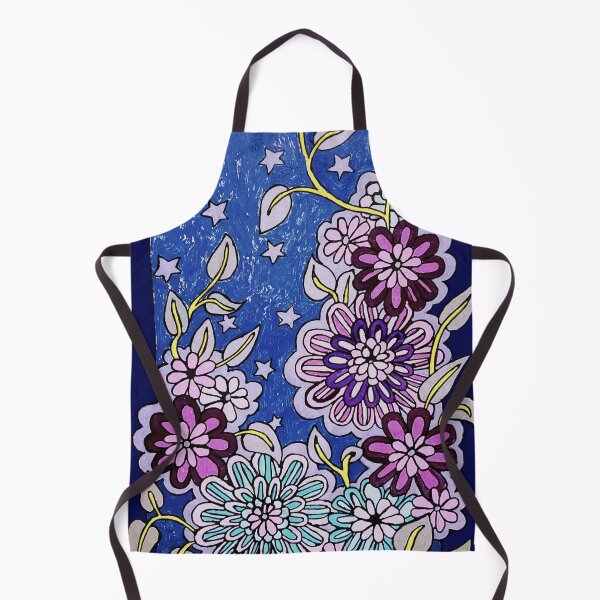 Item preview, Blue Pink Flowers Green Leaves designed and sold by Fransyn.