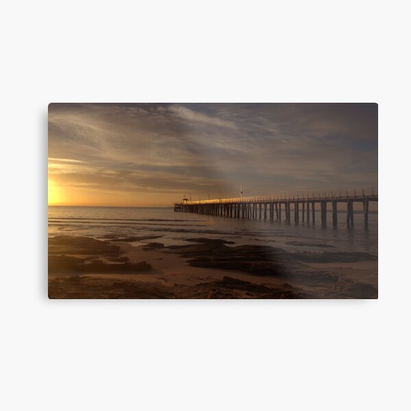 Sunlit Pier Metal Print