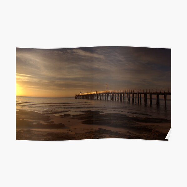 Sunlit Pier Poster