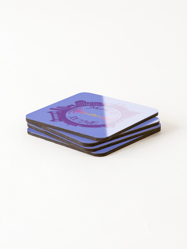 Thumbnail 4 of 5, Coasters (Set of 4), MADE IN ROME, Rome stadt, Rome city, Sound, music, Rzym, designed and sold by GOLDENGARDENART.