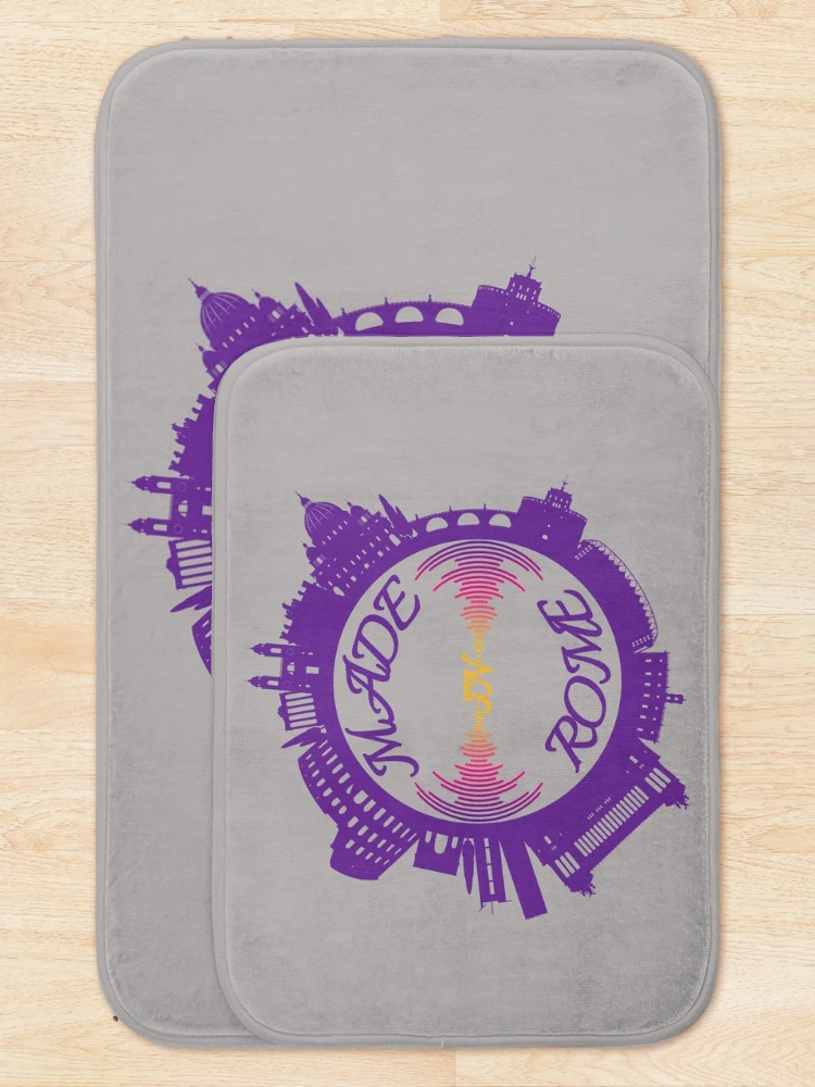 Thumbnail 5 of 6, Bath Mat, MADE IN ROME, Rome stadt, Rome city, Sound, music, Rzym, designed and sold by GOLDENGARDENART.