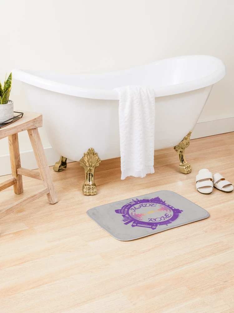 Thumbnail 2 of 6, Bath Mat, MADE IN ROME, Rome stadt, Rome city, Sound, music, Rzym, designed and sold by GOLDENGARDENART.
