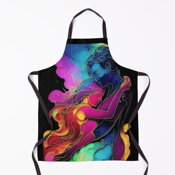 Item preview, Embrace of Fire: Multicolored Alcohol Ink Abstract Featuring a Couple in Warm Tones designed and sold by Elpico11.