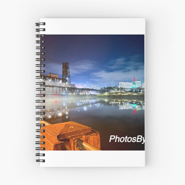 Item preview, Steel Bridge in Portland on a cloudy night designed and sold by ArtByVenryDell.
