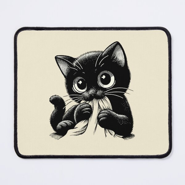 Item preview, Cute Black Cat Biting designed and sold by nameonshirt.