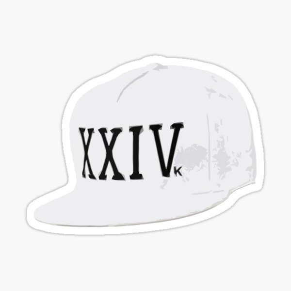Item preview, XXIV Bruno Mars iconic hat sticker designed and sold by DeSaings.