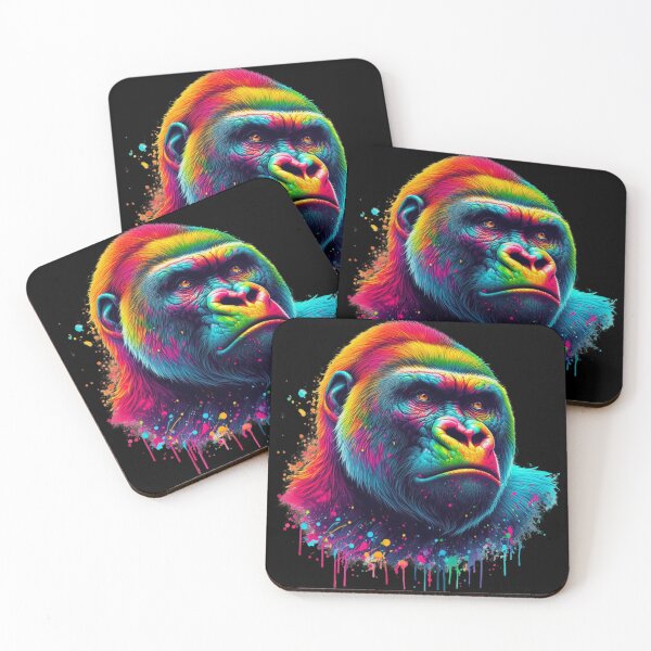 Item preview, Gorilla Colorful Face designed and sold by EvelinZ.