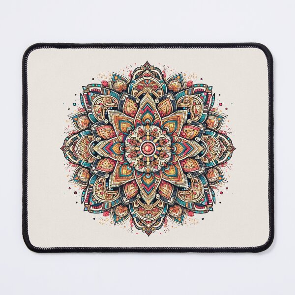 Artikelvorschau, Bohemian Mandala Art - Aufwendiges florales Mandala für spirituelle Dekoration und achtsame Meditation entworfen und verkauft von FarBeyound.