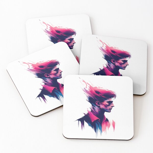 Item preview, Male figure in a stylized portrait designed and sold by suffixcouture.