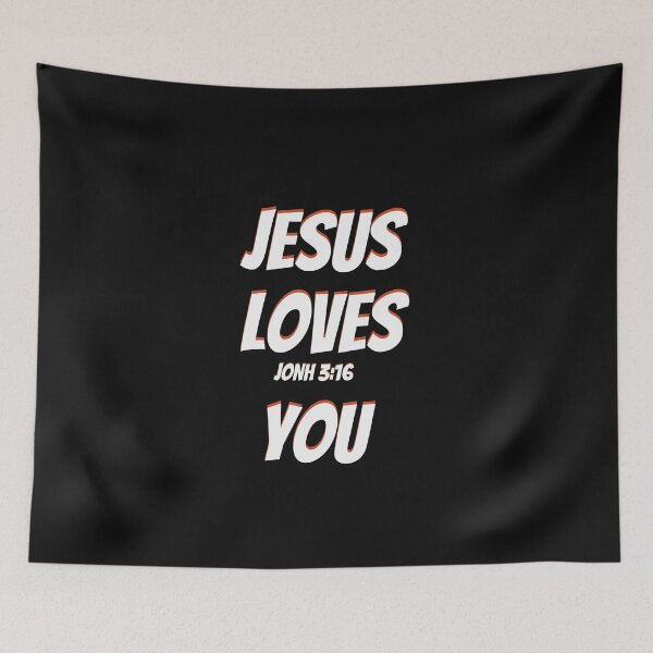 Item preview,  Jesus loves you-Christian gift,jonh 3:16 designed and sold by Faithandpattern.