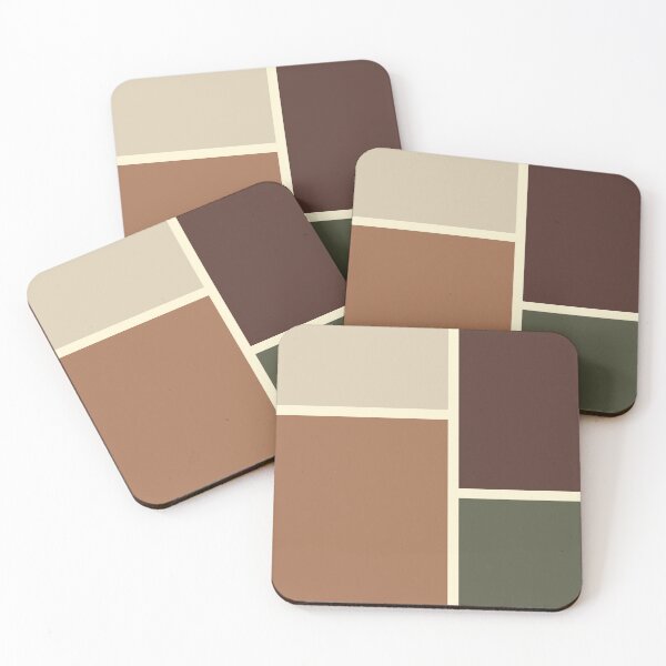 Item preview, Earth Tones Color Block Pattern designed and sold by Jeallan Designs.