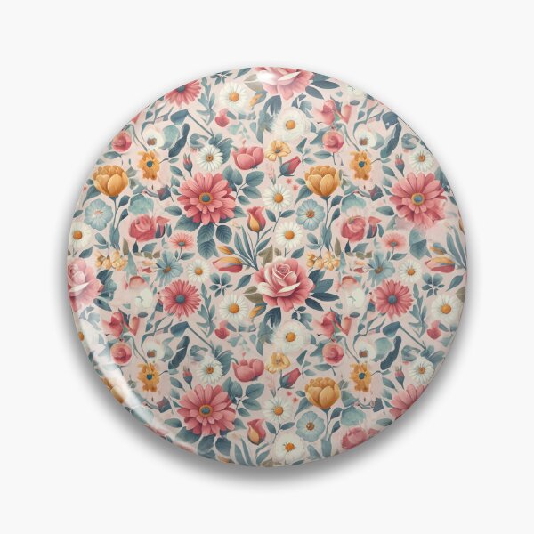 Aperçu de l'œuvre Floral sans couture avec fleur rouge et jaune sur fond jaune clair créée et vendue par creativekrish.