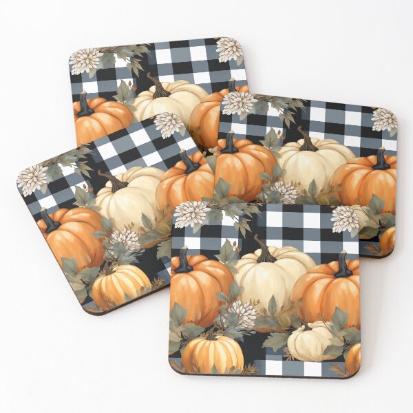 Item preview, Cute Pumpkin Design in Orange and Buffalo Check designed and sold by LWLDesigns.