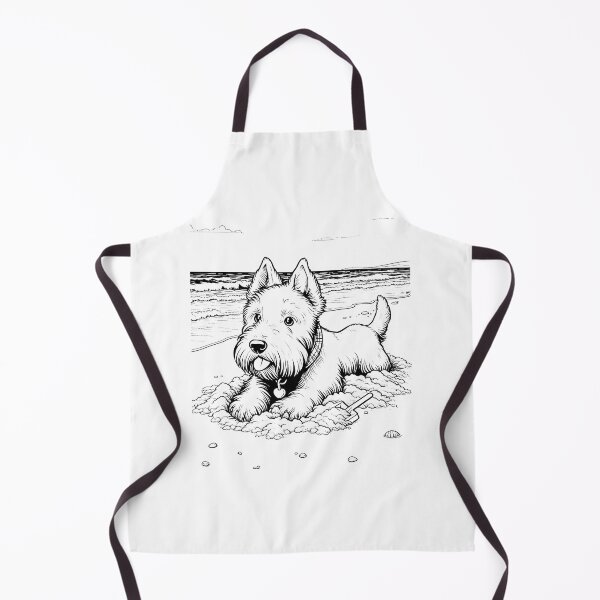 Item preview, The Scottish Terrier in the sand at the beach designed and sold by Svetlana Kalaturskaia.