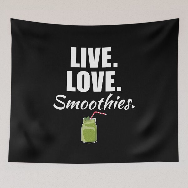 Item preview, Copy of Live, love, smoothies. Green kiwi fruit smoothie, vegan lifestyle plant based diet saying or quote designed and sold by NBSStore.