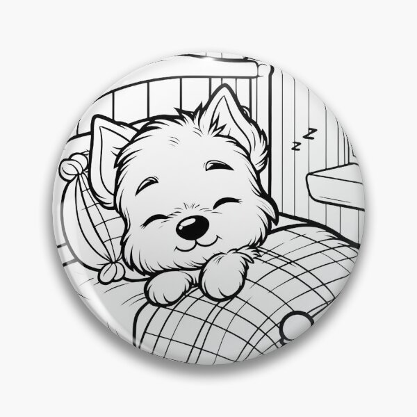 Item preview, Dog Scottish Terrier sleep in the bed dream designed and sold by Svetlana Kalaturskaia.