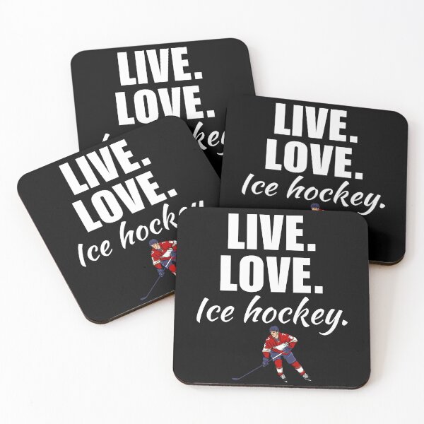Item preview, Live, love, ice hockey. Funny ice hockey sport or game saying or quote for player or coach designed and sold by NBSStore.