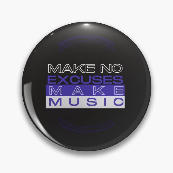 Item preview, NO EXCUSES, YES MUSIC designed and sold by DuoTwins.