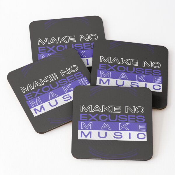 Item preview, NO EXCUSES, YES MUSIC designed and sold by DuoTwins.