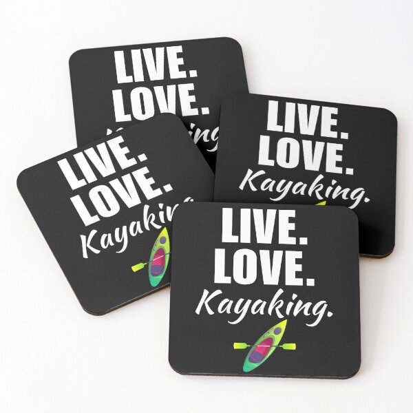 Item preview, Live, love, kayaking. Funny kayaking mom or dad sayings quote for river kayaking fan designed and sold by NBSStore.