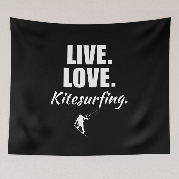 Item preview, Live, love, kitesurfing. Funny kitesurfing mom or girl saying for kitesurfing lover or fan designed and sold by NBSStore.