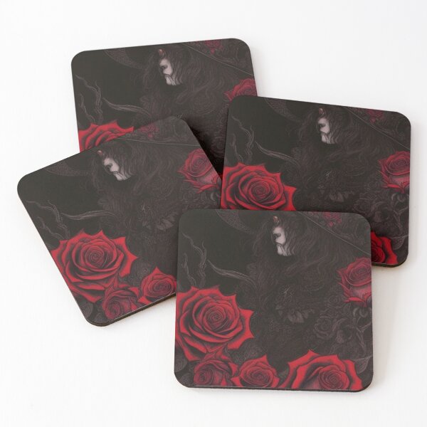 Item preview, Vintage Classic Gothic Girl Roses designed and sold by TheDarkWardrobe.