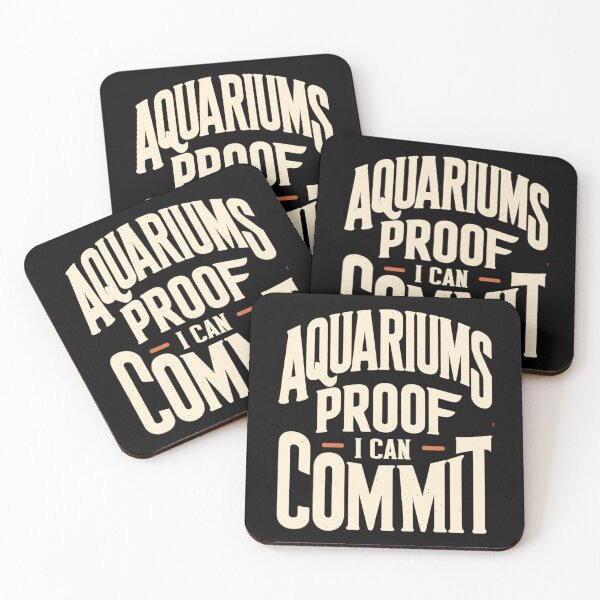 Item preview, "Aquariums Proof I Can Commit", vintage style designed and sold by FinFriends.