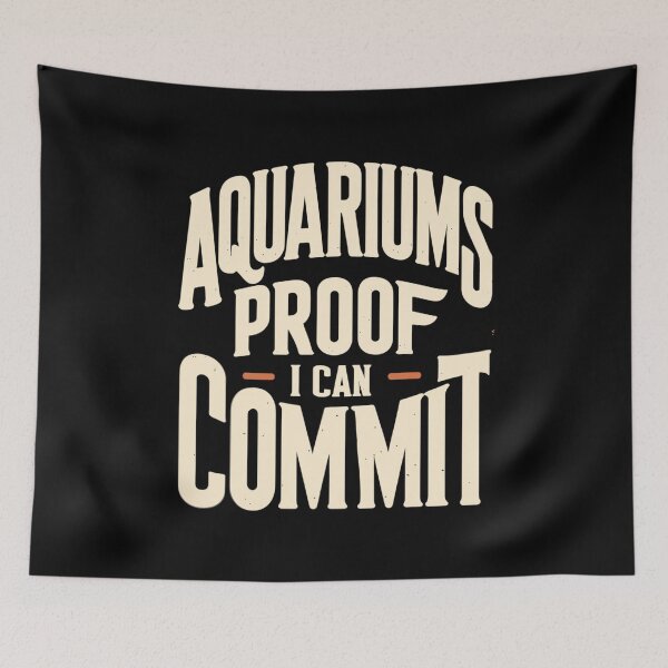 Item preview, "Aquariums Proof I Can Commit", vintage style designed and sold by FinFriends.