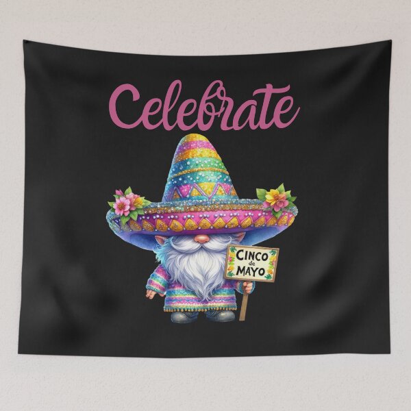 Item preview, Colorful Pastel Cinco de Mayo Gnome designed and sold by AlienOccupation.