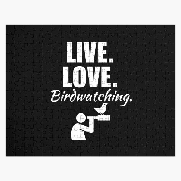 Item preview, Live, love, birdwatching. Birdwatching or birding hobby quote or saying for bird enthusiasts fan designed and sold by NBSStore.
