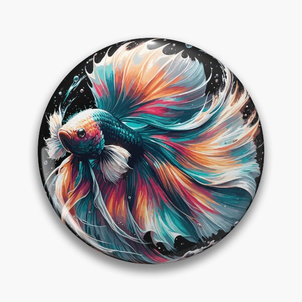 Artikelvorschau, Leuchtender Betta Splendens, Kampffsich bunt entworfen und verkauft von FinFriends.