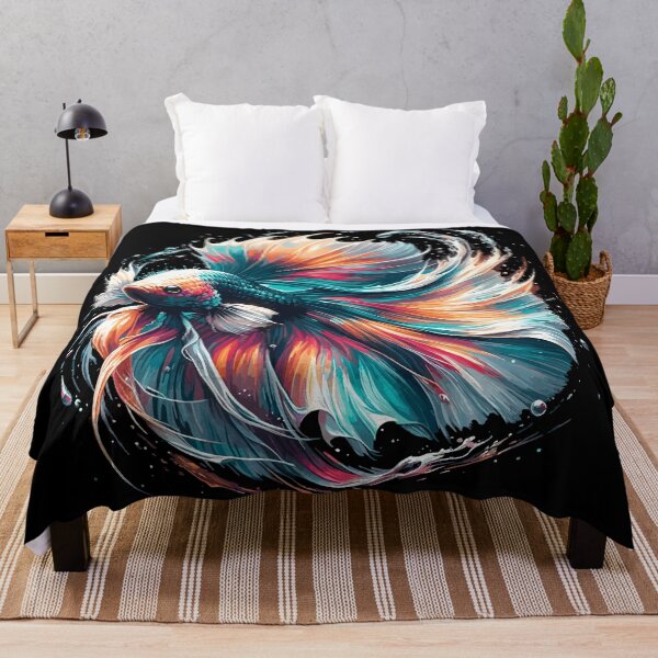 Artikelvorschau, Leuchtender Betta Splendens, Kampffsich bunt entworfen und verkauft von FinFriends.