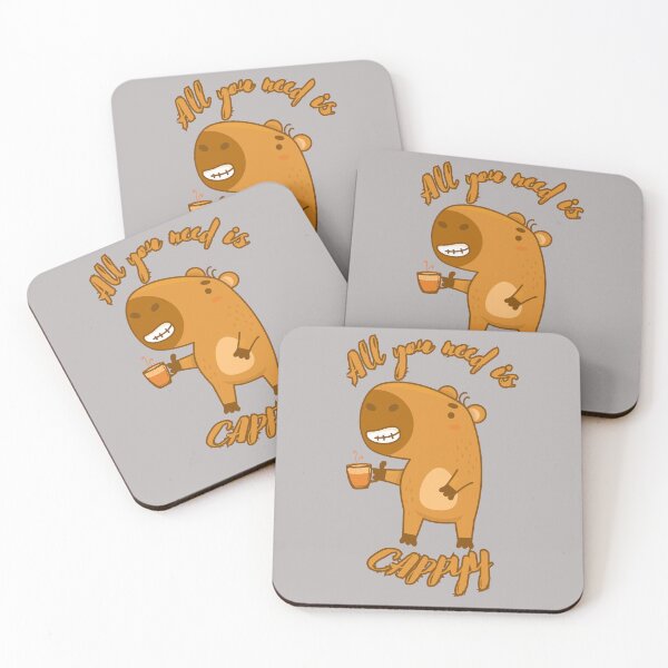 Item preview, All you need is Cappyy, sweet capy, funny capy funny capybara, All you need is coffee, capy, humor, designed and sold by GOLDENGARDENART.