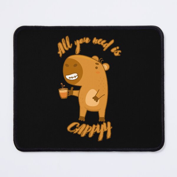 Item preview, All you need is Cappyy, sweet capy, funny capy funny capybara, All you need is coffee, capy, humor, designed and sold by GOLDENGARDENART.