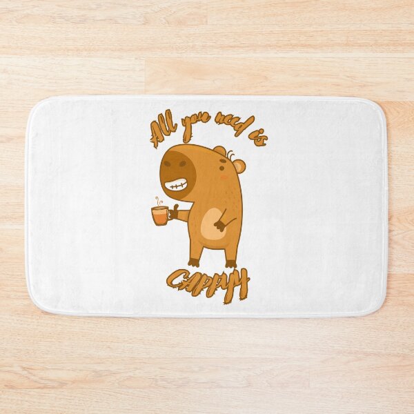 Item preview, All you need is Cappyy, sweet capy, funny capy funny capybara, All you need is coffee, capy, humor, designed and sold by GOLDENGARDENART.