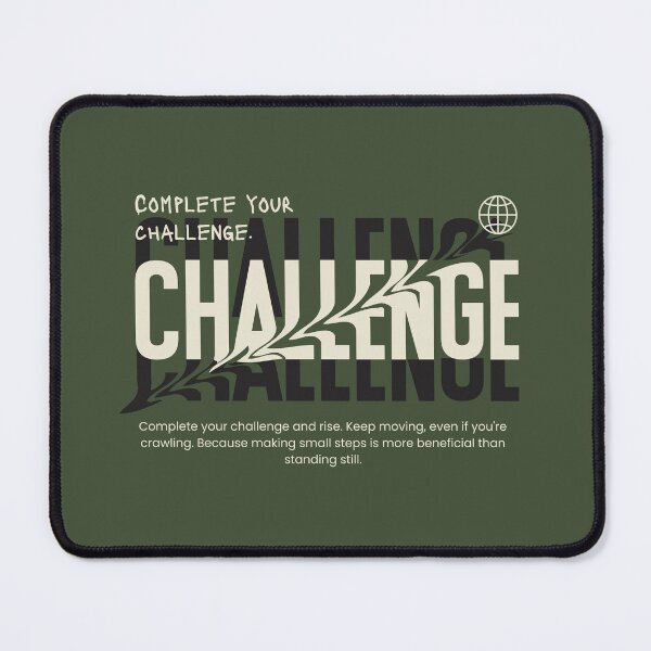 Item preview, Complete Your Challenge | Green Background designed and sold by RM-Journey.