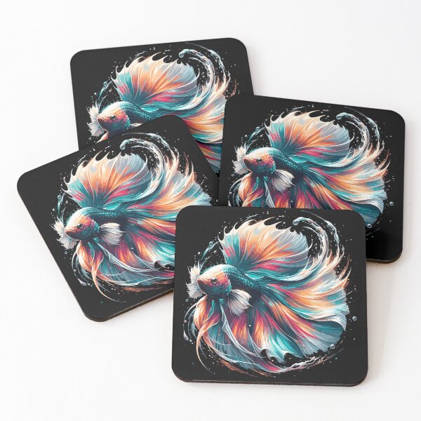 Artikelvorschau, Leuchtender Betta Splendens, Kampffsich bunt entworfen und verkauft von FinFriends.