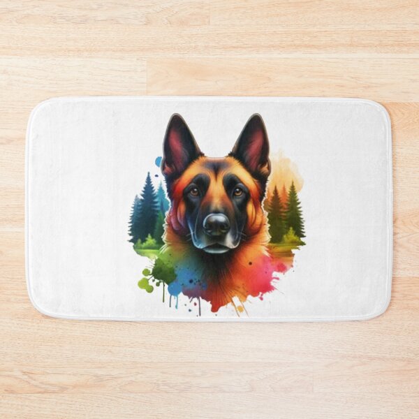 Item preview, Watercolor Forest Belgian Malinois  designed and sold by TheAnimalZ00.