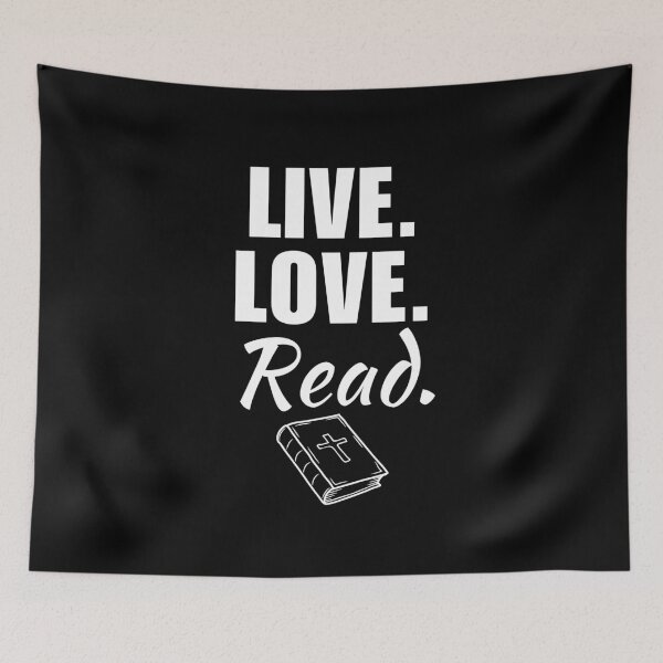 Item preview, Live, love, read. Old and new testament holy bible study group for Christian believer faith in Jesus Christ designed and sold by NBSStore.