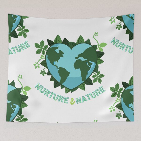 Item preview, Nurture Nature, Love Earth Save the Earth Go Green. Earth Day April 22 | Heart Shaped World Globe with Leaves Earth Day Awareness designed and sold by moproconcepts.