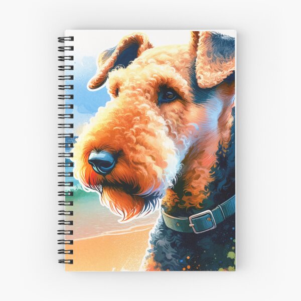Item preview, Watercolor Beach Airedale Terrier  designed and sold by TheAnimalZ00.
