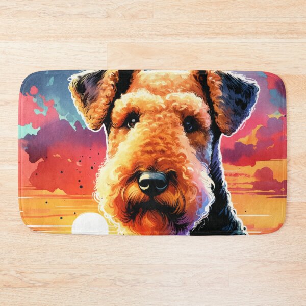 Item preview, Watercolor Airedale Terrier Sunset designed and sold by TheAnimalZ00.