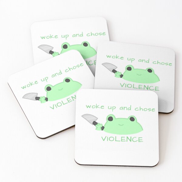 Item preview, woke up and chose violence frog designed and sold by amupanda.