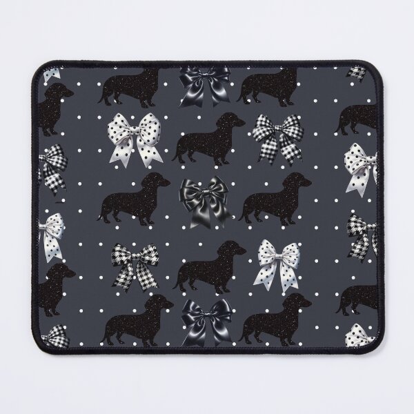 Item preview, Dachshund Black and White Bows Coquette Style  designed and sold by Animals-on-me.