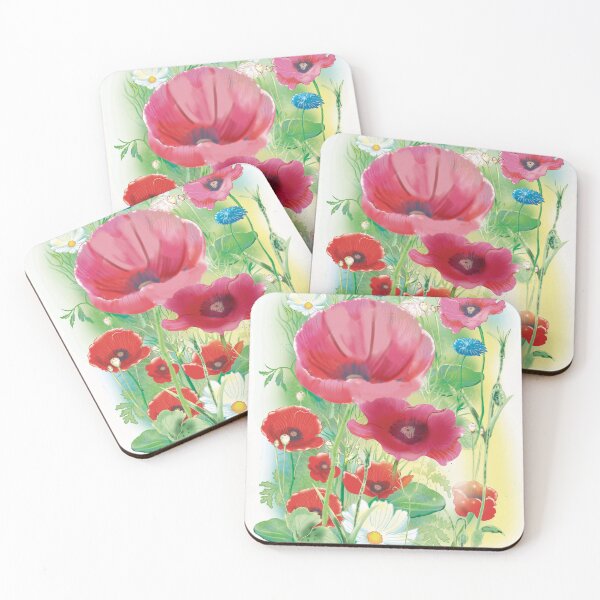 Item preview, Watercolor summer poppys designed and sold by sonaadalian.